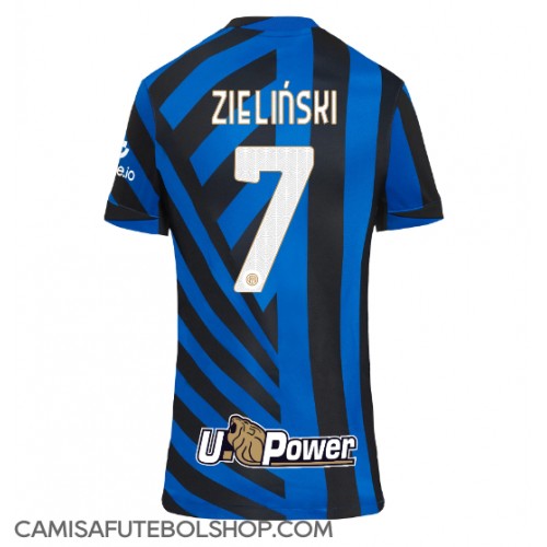 Camisa de time de futebol Inter Milan Piotr Zielinski #7 Replicas 1º Equipamento Feminina 2024-25 Manga Curta